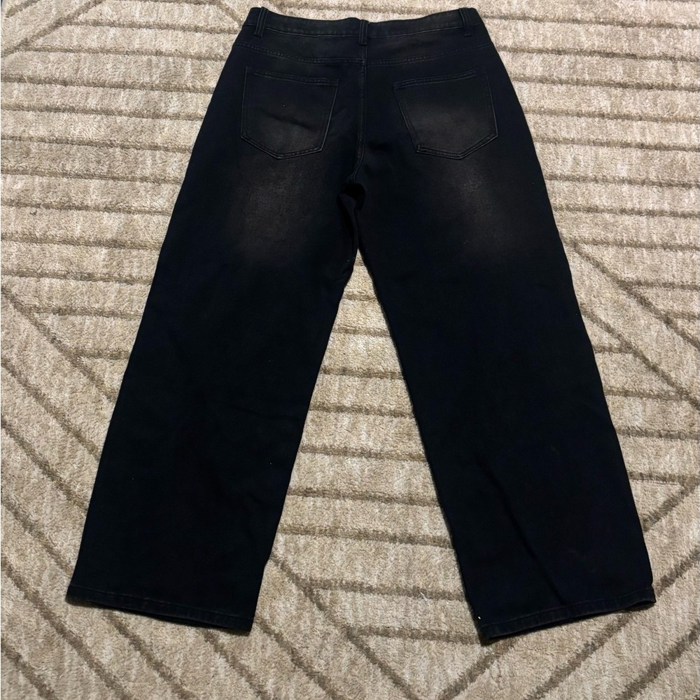 Black Wide-Leg Jeans - Picture 2 of 5